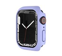 SPAKAMTZTK 10 Pcs/Pack,PC Protector Bumper Frame PC Case Compatible With Apple Watch 7 41mm 45mm,PC Case Compatible With Apple Watch7 41mm 45mm watch case(Light purple,41mm)