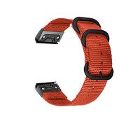 SPAKAMTZTK 22/26mm Nylon Quick Easyfit Watchband Strap For Garmin For Enduro/Compatible With Fenix 5 5X Plus/6 6X Pro/Compatible With Approach S62 watch band(Orange bk,6X)
