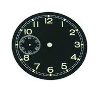 SPAKAMTZTK 38.9mm Black Watch Dial Green Markers Fit Hand Winding 6497 Movement 44mm Vintage Watch Case watch dial