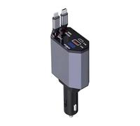 SPAKAMTZTK 4in1 120W Car Charger Retractable USB Type C Cable Fit For Xiaomi For Huawei For Samsung 1 Lighter Adapter lighter(C and L)