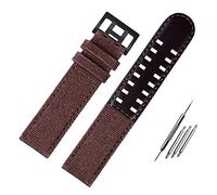 SPAKAMTZTK Canvas Leather Bottom H760250 H68201993 H7060596 Nylon Watchband Fit For Seiko Men Sport Strap 20mm 22mm For Hamilton For Khaki Field Watch watch band(Brown-black,20mm)