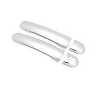 SPAKAMTZTK Carbon Fiber Style ABS Chrome Car Exterior Door Handle Covers Accessories Fit For Seat Leon MK1 Toledo Ibiza Altea Arosa Cordoba Outer door handle(Silver B)