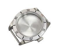 SPAKAMTZTK Stainless Steel 41mm Silver Watch Case Nh35 Nh36 Case Fit 4R35 4R36 7S26 NH36 NH35 Movement fit for Seiko Replace Sapphire Glass Case watch case(A)