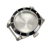 SPAKAMTZTK Stainless Steel 41mm Silver Watch Case Nh35 Nh36 Case Fit 4R35 4R36 7S26 NH36 NH35 Movement fit for Seiko Replace Sapphire Glass Case watch case(Type B)