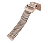 SPAKAMTZTK Stainless Steel Woven Mesh Watchband 20mm 21mm 22mm For IWC For Le Petit For Prince For Mark 18 Watch Strap watch band(Rose golden,21MM_NO LOGO)