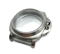 SPAKAMTZTK Watch Case 44 Mm Silver Stainless Steel Brushed Watch Case Hand Winding For EAT 6497/6498 Movement watch case