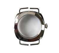 SPAKAMTZTK Watch Case For Bomax Marina 45mm Stainless Steel Sculpture Vintage Fits All For ETA 6497 And 6498 Movements watch case