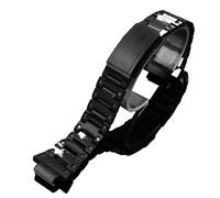 SPAKAMTZTK Watchband Solid Fine Steel Watch Strap GW-5000 5035 DW5600 GWM5610 Men's Watch Chain 16mm For Casio For G-Shock watch band(Silver white)