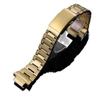 SPAKAMTZTK Watchband Solid Fine Steel Watch Strap GW-5000 5035 DW5600 GWM5610 Men's Watch Chain 16mm For Casio For G-Shock watch band(Black Green)