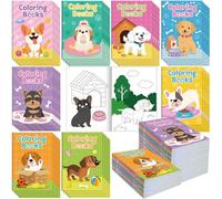 Spakon 48 Pcs Puppy Coloring Books Bulk Mini Dog Coloring Book Dog Themed Activity Pages Puppy Birthday Party Favors for Small Pet Treat Bags Goodie Stuffers Prizes Gifts Supplies