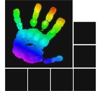 Spakon 6 Pcs Heat Sensitive Sheet Temperature Sensitive Sheet 6 Color Changing Heat Sensitive Board, 24 to 34 Celsius Degree Transition for Science Experiment (10 x 10 Inch)