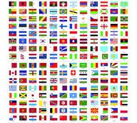 Spakon 960-piece Multicolor Flag Sticker (192 Styles) for School, Diary, Scrapbook, Planner - Paper, Waterproof, Self-Adhesive, Irregular, Indoor, Single Use