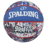 Spalding Blue Red Graffiti Sz7 Rubber Basketball