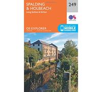 Explorer 249 Spalding & Holbeach Map With Digital Version, Orange One Size