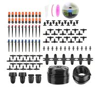 Spalivivre 240FT Drip Irrigation System Kit, Garden Watering System with 8/11mm Main Irrigation Tubing 4/7mm Distribution Tubing and Accessories, Irrigation System for Garden, Greenhouse, Lawn, Patio