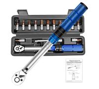 Spalivivre Bike Torque Wrench Set 2-24 Nm,15pc 1/4-Inch Drive Click Torque Wrench Set with Bit Sockets and Extension Adjustable 72 Tooth for Road and Mountain Bike Bicycle and Motorcycle Maintenance