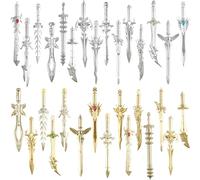 Spaluck 30 Pcs Cool Sword Shaped Pens Novelty Cute Gel Ink Pens Ancient Sword Pens for Birthday Gift Party Favors School Writing