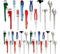 Spaluck 36 Pcs Hardware Hand Tool Pen Novelty Tool Ballpoint Pens Fun Pens Pipe Wrench Pincer Pliers for Stationary Office Supplies School