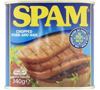 SPAM Chopped Pork and Ham, Canned Meat, Min 90% Meat, Gluten Free, 340g, Pack of 6