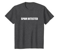 Spam Detected T-Shirt, Kids, Dark Heather Grey, 8 Years