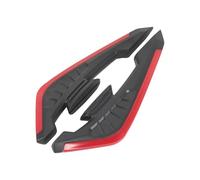 SPAMFAFGHQ 2pcs Motorcycle Winglet Aerodynamic Spoiler Wings Self-adhesive Motorbike Decoration Sticker Motorcycle Accessories(RED)