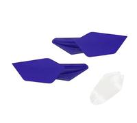 SPAMFAFGHQ 2pcs Motorcycle Winglets Kits Aerodynamic Side Wing Spoiler Universal Modification Motorcycles Accessories Decoration(Blue)