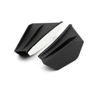 SPAMFAFGHQ 2Pcs Universal Motorcycle Winglets Aerodynamic Spoiler Dynamic Wing With Adhesive(BLACK)