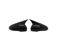 SPAMFAFGHQ 2x Carbon Look Side Wing Mirror Cover For VW For Golf 6 MK6 GTI GTD 2009-2013 Rear View Cap(Gloss Black,Add on)