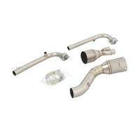 SPAMFAFGHQ 51mm Slip On For Y&amaha For TMAX 530 560 500 For TMAX530 2017-2023 Motorcycle Exhaust Escape Modify Front Middle Link Pipe Connection(Silver)