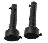 SPAMFAFGHQ 60mm Universal DB Killer Motorcycle Exhaust System Muffler Pipe Insert Baffl Black Stainless Steel Modified Accessories(2PCS)