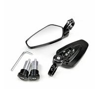 SPAMFAFGHQ 7/8" 22mm Motorcycle Rearview Mirrors Universal Scooter Bar End Handlebar Mirror Rear View Mirror(BLACK)