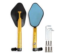 SPAMFAFGHQ 8mm 10mm Universal Motorcycle Rearview Side Mirrors For Shadow For Valkyrie For Magna For Rebel Etc(Gold)