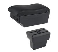 SPAMFAFGHQ Armrest Box For N&issan For Note E-Power Epower 2019 For N&issan For Note Centre Console Storage Box USB LED Arm Rest Accessory(E2 Black Line)