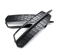SPAMFAFGHQ Car Front Lower Fog Light Grill Cover For S3 A3 S-Line 2013-2017 8V3807682L Chrome/Black HONEYCOMB Fog Lamp Grille Frame