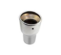 SPAMFAFGHQ Car Tailpipe 100mm Inlet For Mitsubishi ASX RAV4 2010-2017 2018 Boat Exhaust Port Turbine Angled Tip Automotive Twin Tailpip(Silver)