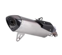 SPAMFAFGHQ Carbon Mufflers Removable DB Killer Slip-On Motorcycle Exhaust Pipe Mid Link Tube For B&MW C400 C400X C400GT 2018-2022 2023(Silver)