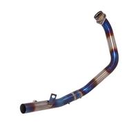 SPAMFAFGHQ Exhaust Header Pipe For CB300R 2018 2019 2020 Motorcycle Front Mid Link Tube Slip On Connect Muffler Titanium Alloy Modified Accessories(Titanium Alloy B)