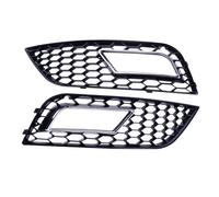 SPAMFAFGHQ For A4 B8.5 Facelift Models 2013 2014 2015 2016 Auto Part 2Pcs Front Bumper Fog Light Grill Trim Covers Honeycomb RS4 Style(Chrome)