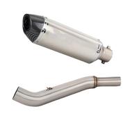 SPAMFAFGHQ For Bajaj For Pulsar NS200 NS 200 Motorcycle Exhaust Middle Link Pipe Racing Slip On Stainless Steel Elbow Tube With Muffler(Blue)