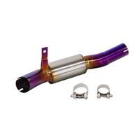 SPAMFAFGHQ For Benelli For Leoncino 500 Bj500 Motorcycle Slip-on Exhaust Middle Link Pipe Connection Muffler Pipe Racing Line Modified Accessories(Blue)