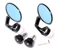 SPAMFAFGHQ For CB1000R CB1300 CB600F For Hornat Etc Most Motorcycle Handlebar Mirrors 7/8 Handle Round Blue Anti-Glare Glass Rear Mirror