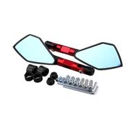 SPAMFAFGHQ For CB650R CB1300 For Hornet 600 For Shadow For Valkyrie For Magna For Rebel Universal 8MM 10MM Most Motorcycle Rearview Side Mirror(RED)