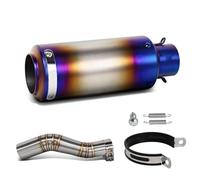 SPAMFAFGHQ For CBR250RR CBR250 RR 2017-2022 2023 2024 Sport Racing Exhaust Slip On Line Motorcycle Middle Link Pipe With Project Muffler(Style F)