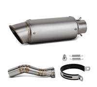 SPAMFAFGHQ For CBR250RR CBR250 RR 2017-2022 2023 2024 Sport Racing Exhaust Slip On Line Motorcycle Middle Link Pipe With Project Muffler(Style k)