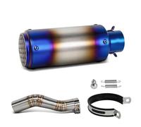 SPAMFAFGHQ For CBR250RR CBR250 RR 2017-2022 2023 2024 Sport Racing Exhaust Slip On Line Motorcycle Middle Link Pipe With Project Muffler(Style j)
