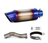 SPAMFAFGHQ For CBR250RR CBR250 RR 2017-2022 2023 2024 Sport Racing Exhaust Slip On Line Motorcycle Middle Link Pipe With Project Muffler(Style m)
