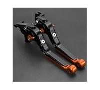 SPAMFAFGHQ for CFMOTO CF Moto 250NK 250 NK 2019 2020 2021 NK250 2022 2023 Motorcycle CNC Brake Clutch Levers Adjustable Folding Handlebar(Black-Orange)