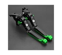 SPAMFAFGHQ for CFMOTO CF Moto 250NK 250 NK 2019 2020 2021 NK250 2022 2023 Motorcycle CNC Brake Clutch Levers Adjustable Folding Handlebar(Black-Green)