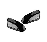 SPAMFAFGHQ For For Explorer 2011-2015 Car Sticker Rearview Side Mirror Cover Wing Cap Exterior Door Rear View Case Trim Chrome Black ABS(BLACK)