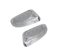SPAMFAFGHQ For For Explorer 2011-2015 Car Sticker Rearview Side Mirror Cover Wing Cap Exterior Door Rear View Case Trim Chrome Black ABS(Silver)